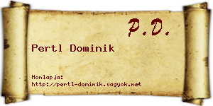 Pertl Dominik névjegykártya